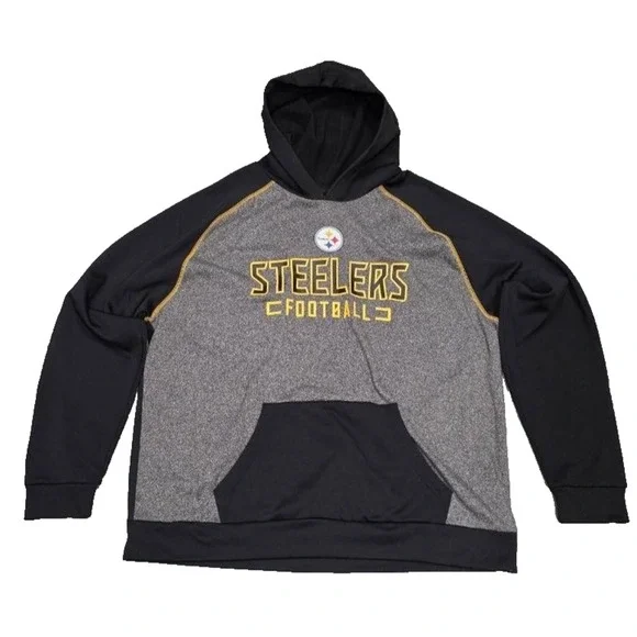 Fanatics NFL Pittsburgh Steelers Y2K Football Hoodie Black Size 2XL A004608 - Picture 1 of 6